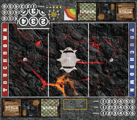 Mats by Mars:  Molten Crust Fantasy Football Play Mat / Pitch