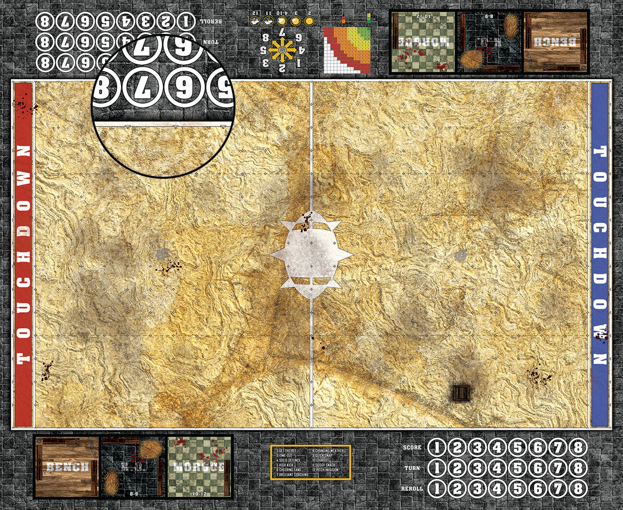 Mats by Mars:  Parched Earth Fantasy Football Play Mat / Pitch
