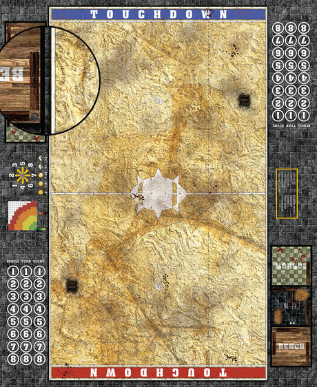 Mats by Mars:  Parched Earth Fantasy Football Play Mat / Pitch