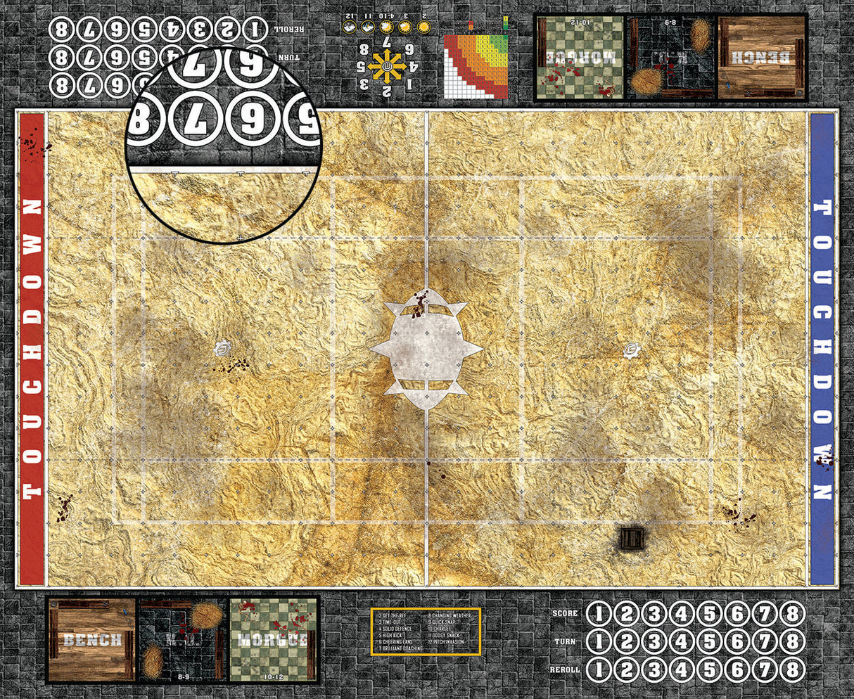Mats by Mars:  Parched Earth Fantasy Football Play Mat / Pitch