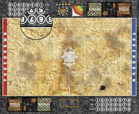 Mats by Mars:  Parched Earth Fantasy Football Play Mat / Pitch