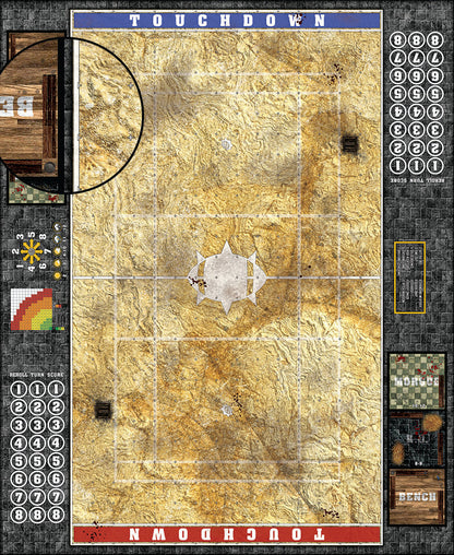 Mats by Mars:  Parched Earth Fantasy Football Play Mat / Pitch