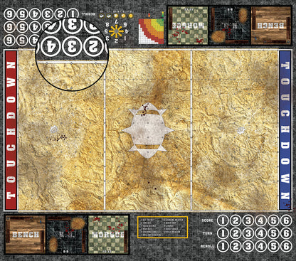 Mats by Mars:  Parched Earth Fantasy Football Play Mat / Pitch
