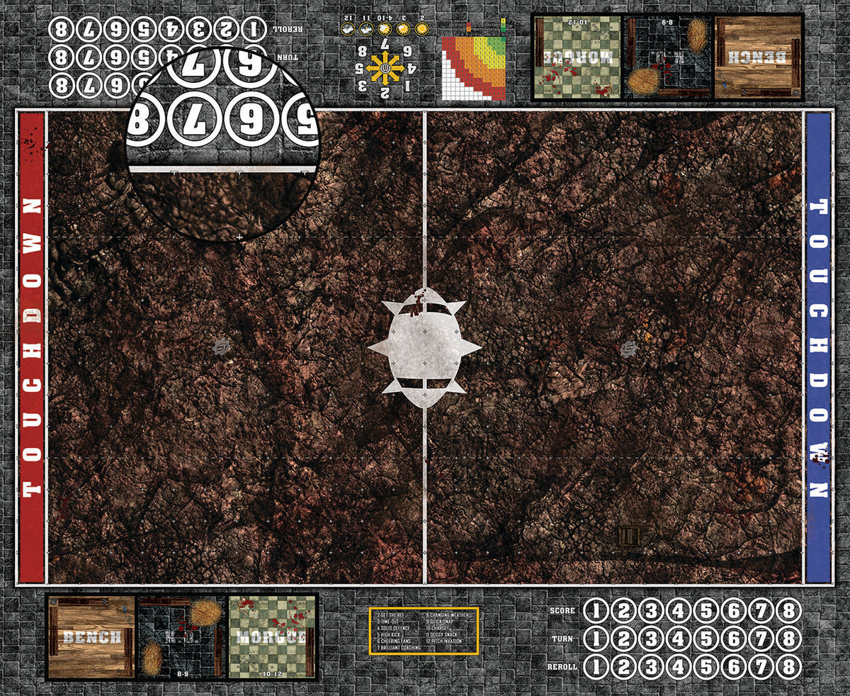 Mats by Mars:  Shattered Soil Fantasy Football Play Mat / Pitch