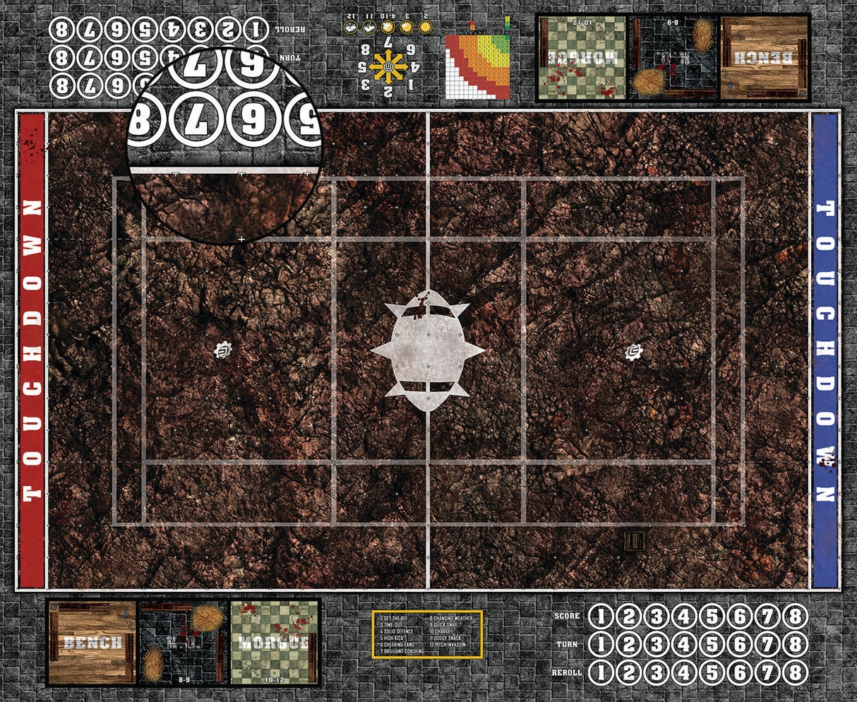 Mats by Mars:  Shattered Soil Fantasy Football Play Mat / Pitch