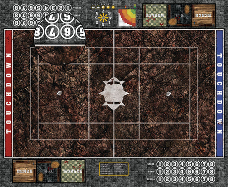 Mats by Mars:  Shattered Soil Fantasy Football Play Mat / Pitch
