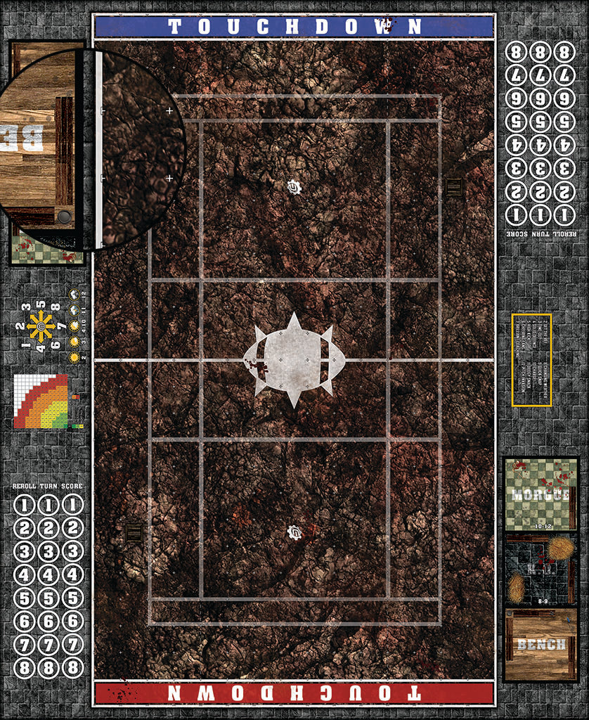 Mats by Mars:  Shattered Soil Fantasy Football Play Mat / Pitch