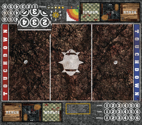 Mats by Mars:  Shattered Soil Fantasy Football Play Mat / Pitch