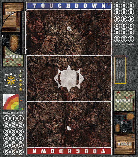 Mats by Mars:  Shattered Soil Fantasy Football Play Mat / Pitch