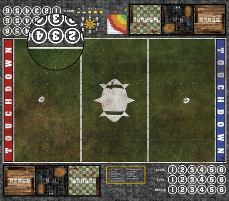 Mats by Mars:  Green Meadow Fantasy Football Play Mat / Pitch