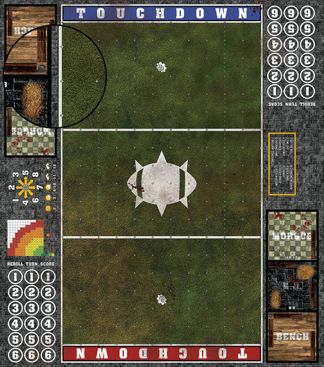 Mats by Mars:  Green Meadow Fantasy Football Play Mat / Pitch