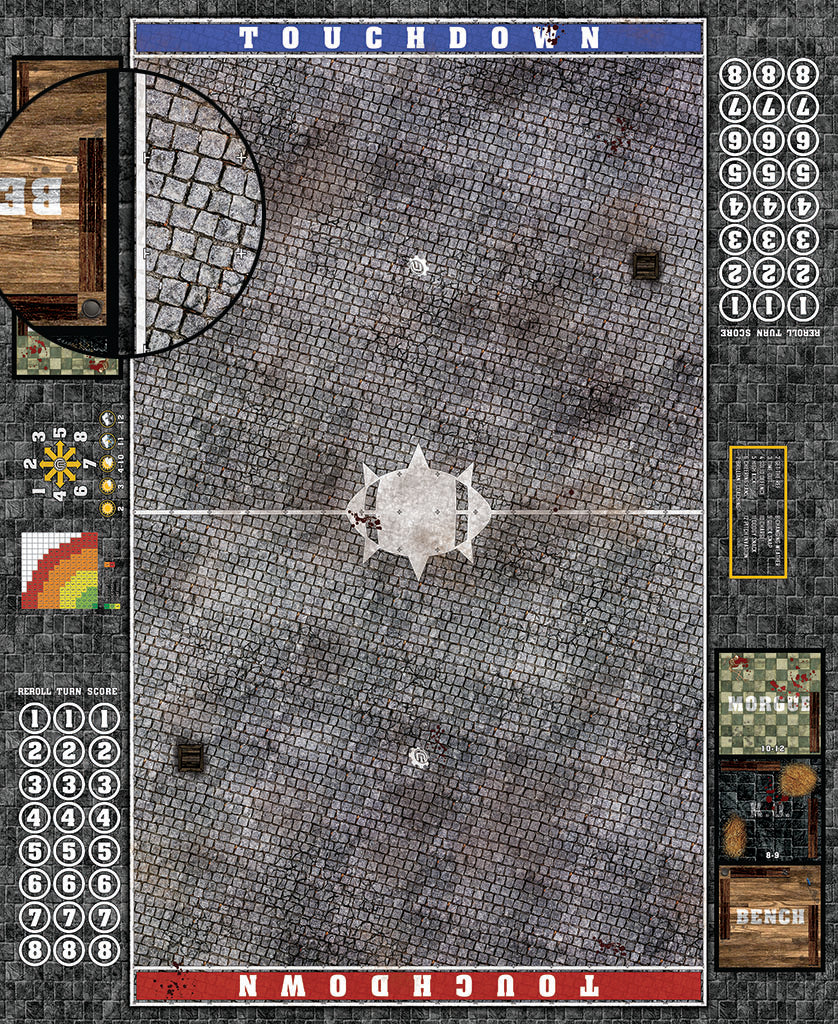 Mats by Mars:  Bustling City Fantasy Football Play Mat / Pitch