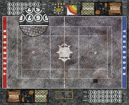 Mats by Mars:  Bustling City Fantasy Football Play Mat / Pitch