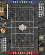 Mats by Mars:  Grey Sett Stone Fantasy Football Play Mat / Pitch