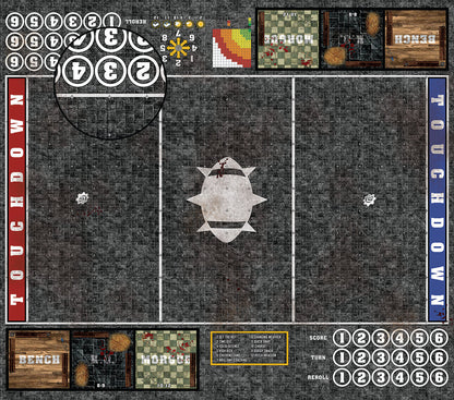 Mats by Mars:  Grey Sett Stone Fantasy Football Play Mat / Pitch