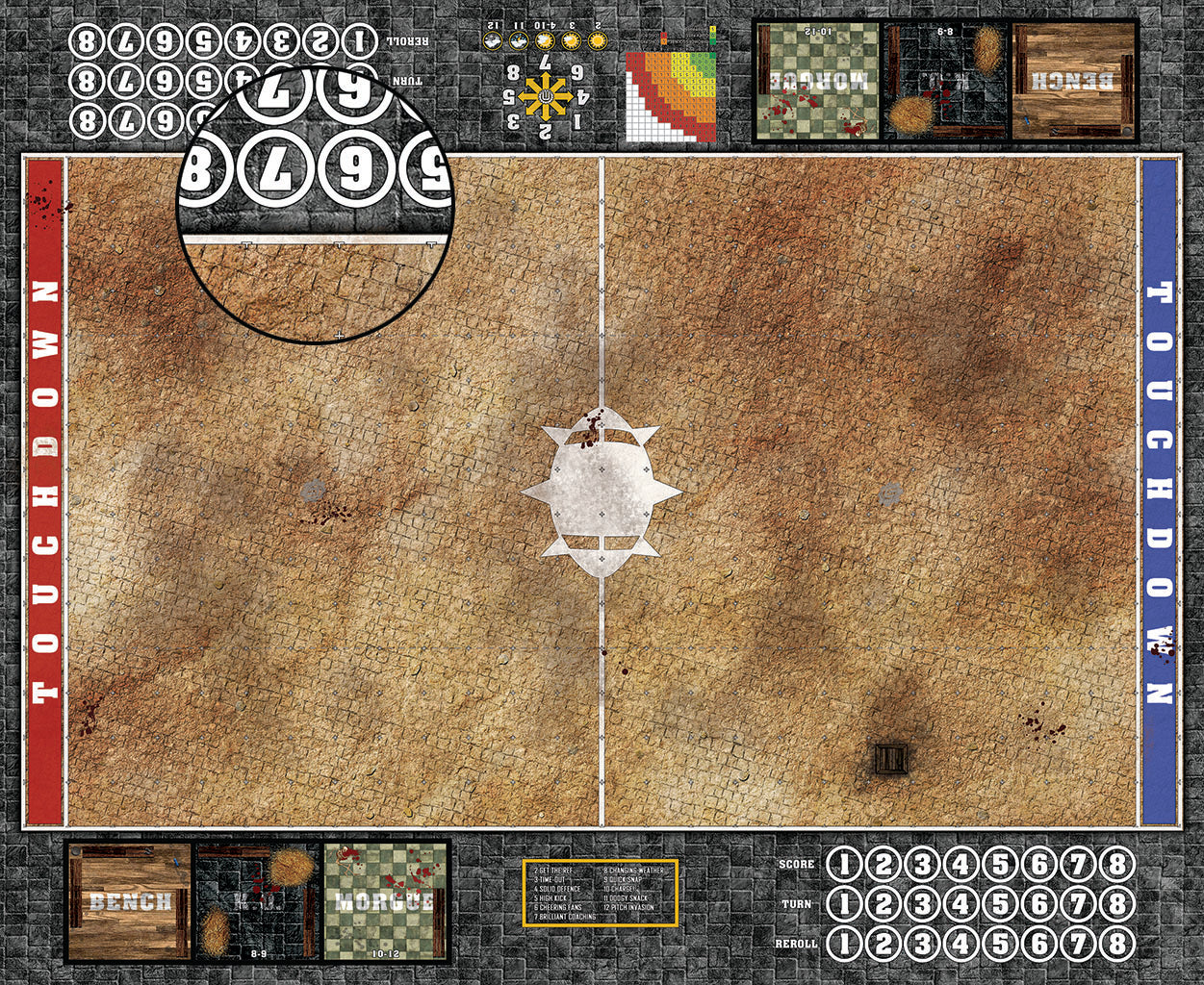 Mats by Mars:  Sandy Cobbles Fantasy Football Play Mat / Pitch