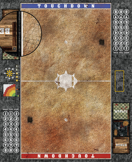 Mats by Mars:  Sandy Cobbles Fantasy Football Play Mat / Pitch