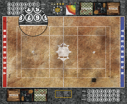 Mats by Mars:  Sandy Cobbles Fantasy Football Play Mat / Pitch
