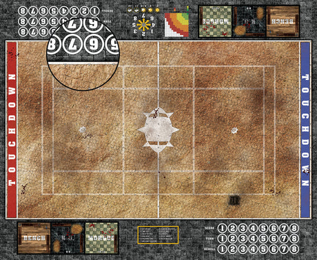 Mats by Mars:  Sandy Cobbles Fantasy Football Play Mat / Pitch