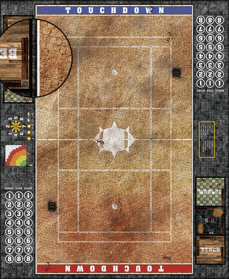 Mats by Mars:  Sandy Cobbles Fantasy Football Play Mat / Pitch