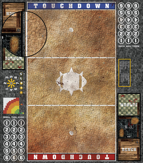 Mats by Mars:  Sandy Cobbles Fantasy Football Play Mat / Pitch