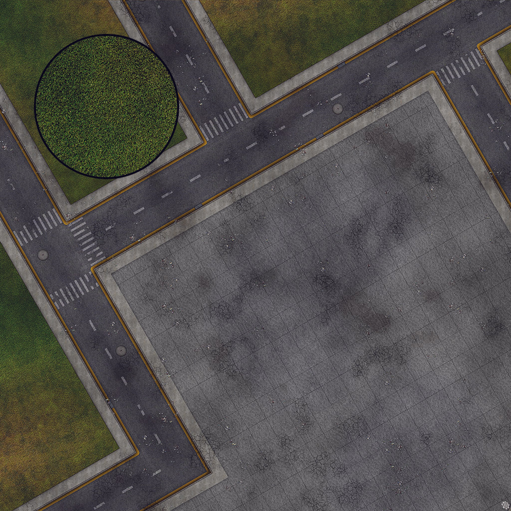 Mats by Mars: Park Avenue (Intersection) Tabletop Wargaming Play Mat ...