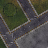 Mats by Mars: Park Avenue (Intersection) Tabletop Wargaming Play Mat
