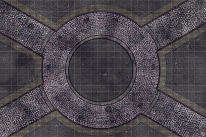 Mats by Mars: Victorian Alley (Circle) Tabletop Wargaming Play Mat