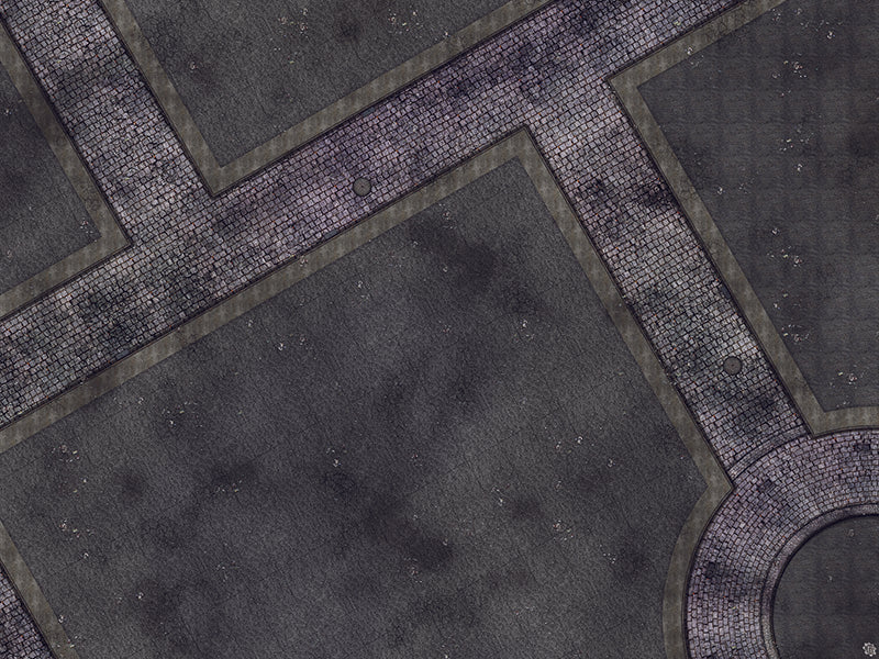 Mats by Mars: Victorian Alley (Intersection) Tabletop Wargaming Play Mat