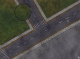 Mats by Mars: Park Avenue (Intersection) Tabletop Wargaming Play Mat