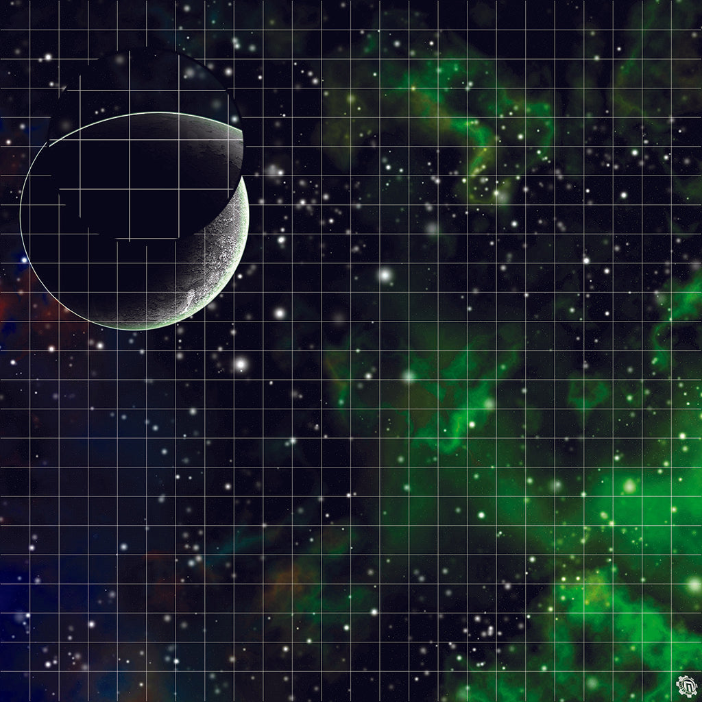 Mats by Mars: Emerald Cloud Tabletop Wargaming Space Play Mat