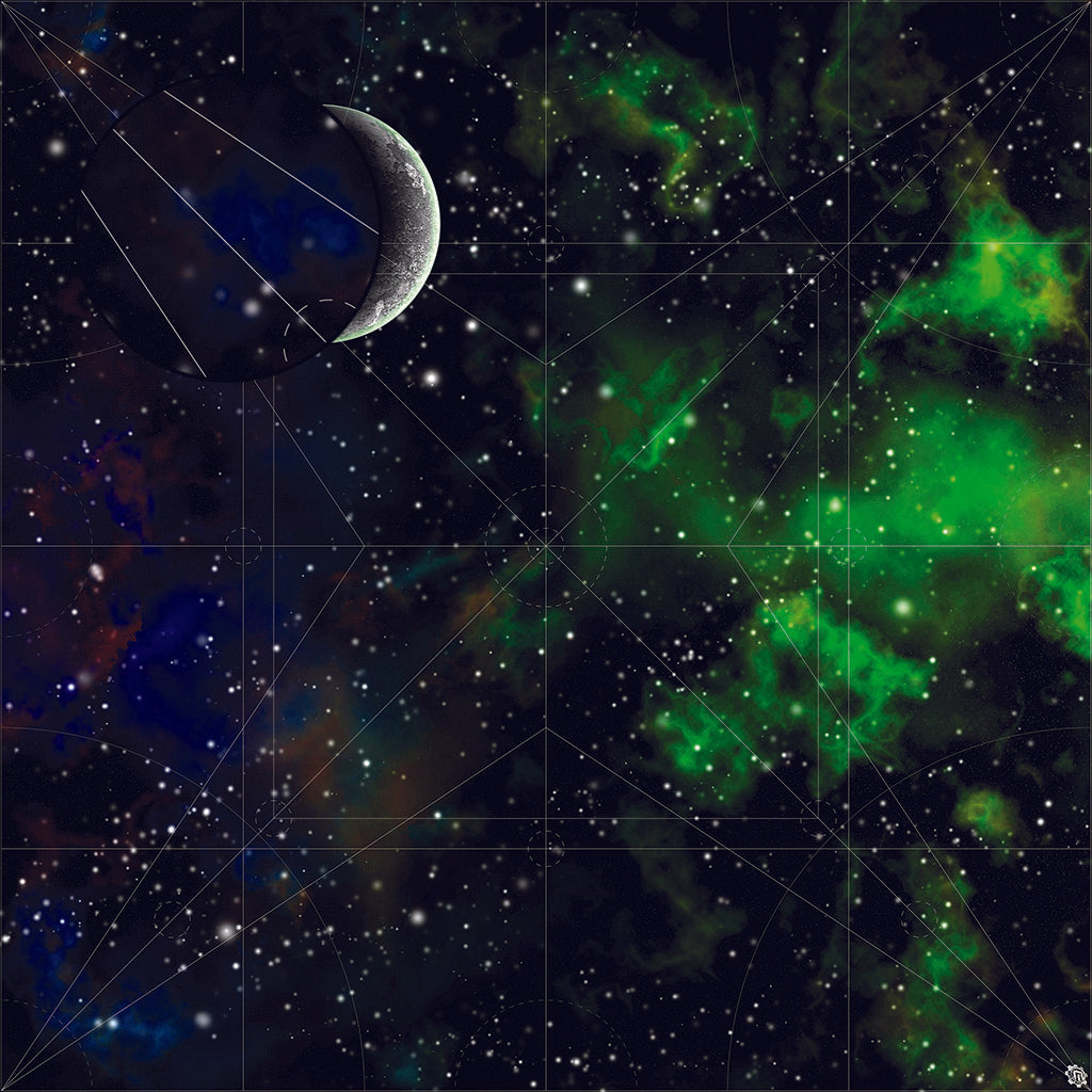 Mats by Mars: Emerald Cloud Tabletop Wargaming Space Play Mat