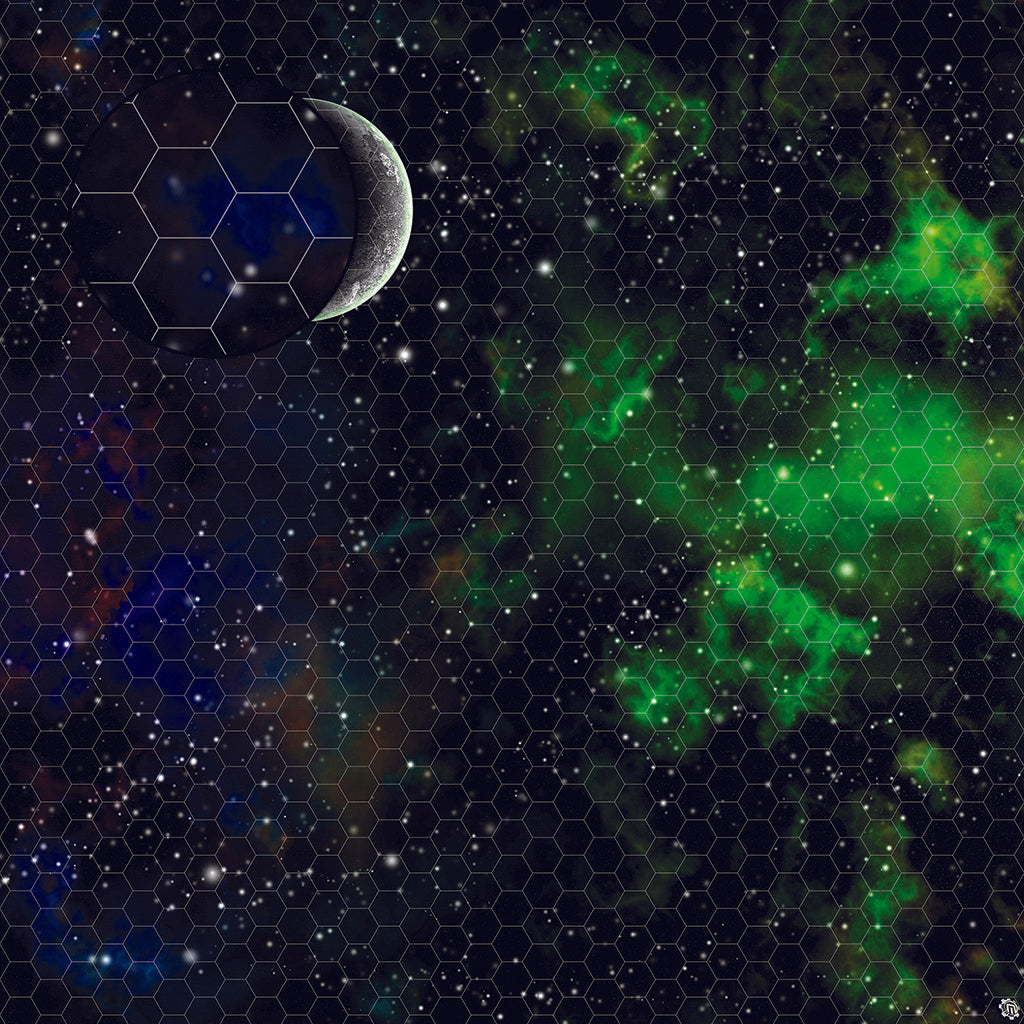 Mats by Mars: Emerald Cloud Tabletop Wargaming Space Play Mat