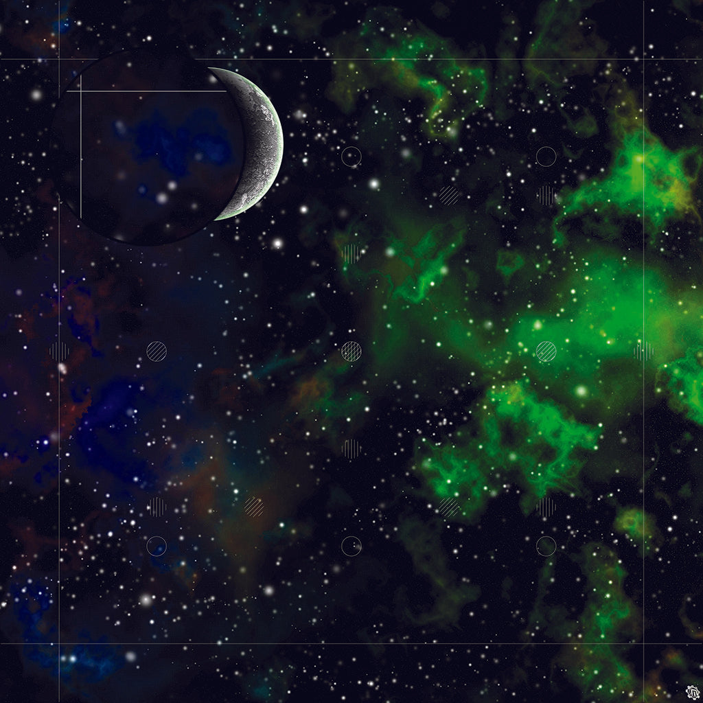 Mats by Mars: Emerald Cloud Tabletop Wargaming Space Play Mat