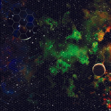 Mats by Mars: Emerald Cloud Tabletop Wargaming Space Play Mat