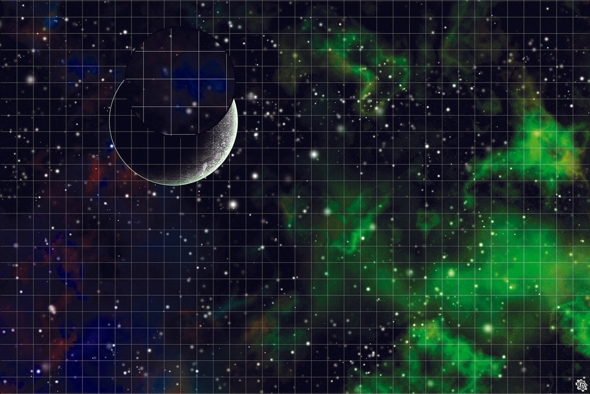 Mats by Mars: Emerald Cloud Tabletop Wargaming Space Play Mat