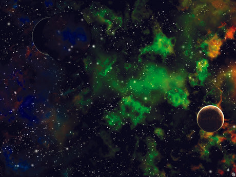 Mats by Mars: Emerald Cloud Tabletop Wargaming Space Play Mat