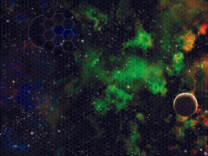 Mats by Mars: Emerald Cloud Tabletop Wargaming Space Play Mat