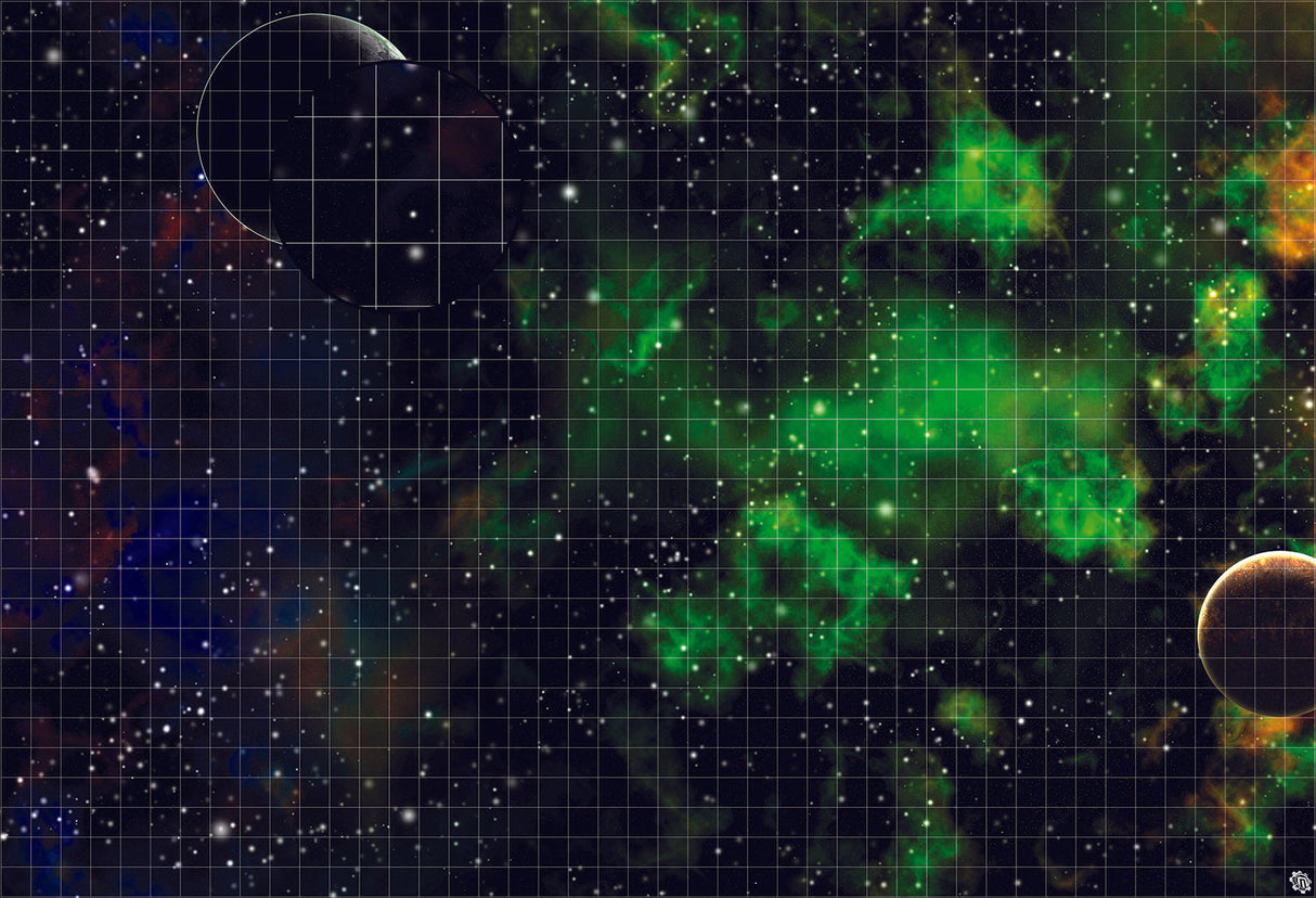Mats by Mars: Emerald Cloud Tabletop Wargaming Space Play Mat