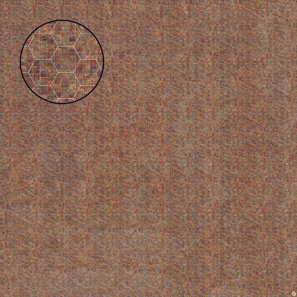 Mats by Mars: Sett in Stone (Red) Tabletop Wargaming Play Mat