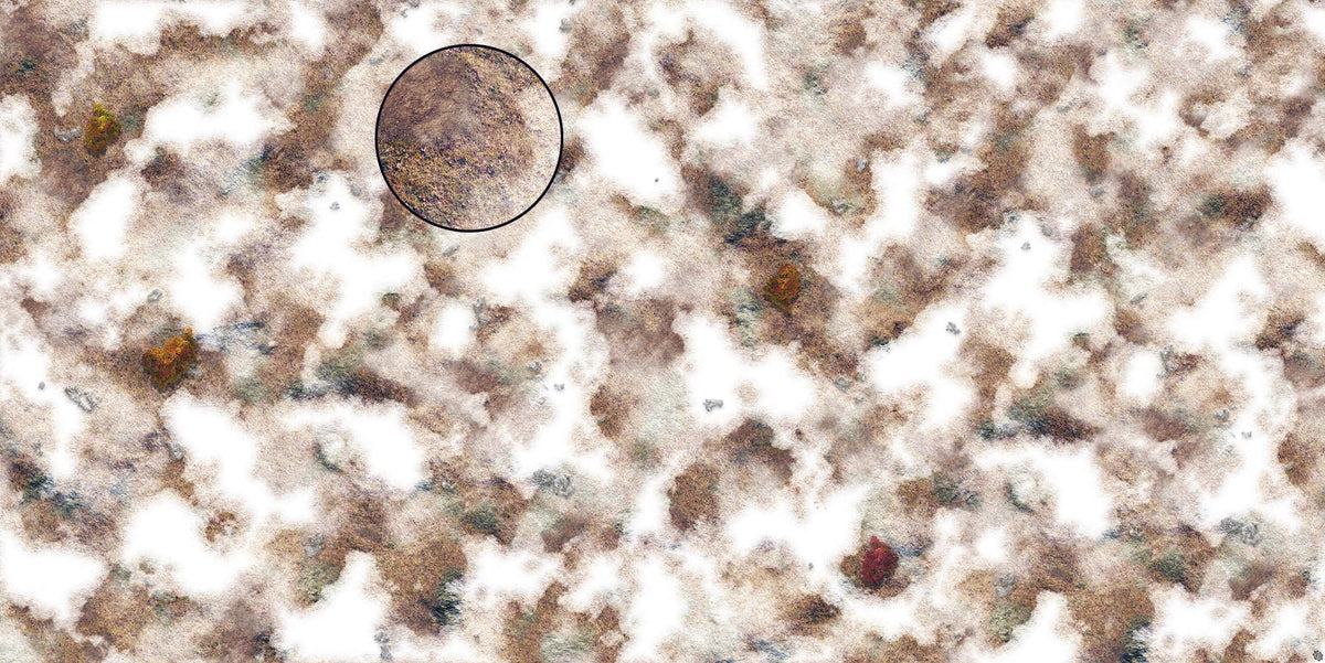 Mats by Mars: Snowy Tundra Tabletop Wargaming Play Mat