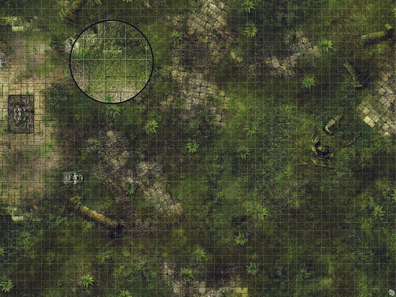 Mats by Mars: Forgotten Temple (Altar) Tabletop Wargaming Play Mat