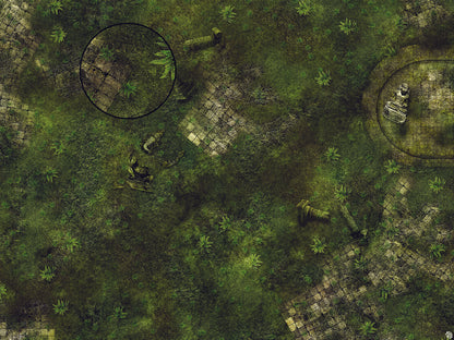 Mats by Mars: Forgotten Temple (Basin) Tabletop Wargaming Play Mat
