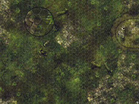 Mats by Mars: Forgotten Temple (Basin) Tabletop Wargaming Play Mat