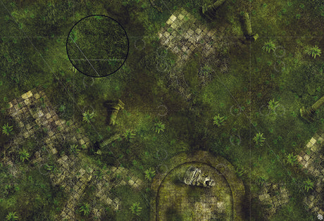 Mats by Mars: Forgotten Temple (Basin) Tabletop Wargaming Play Mat