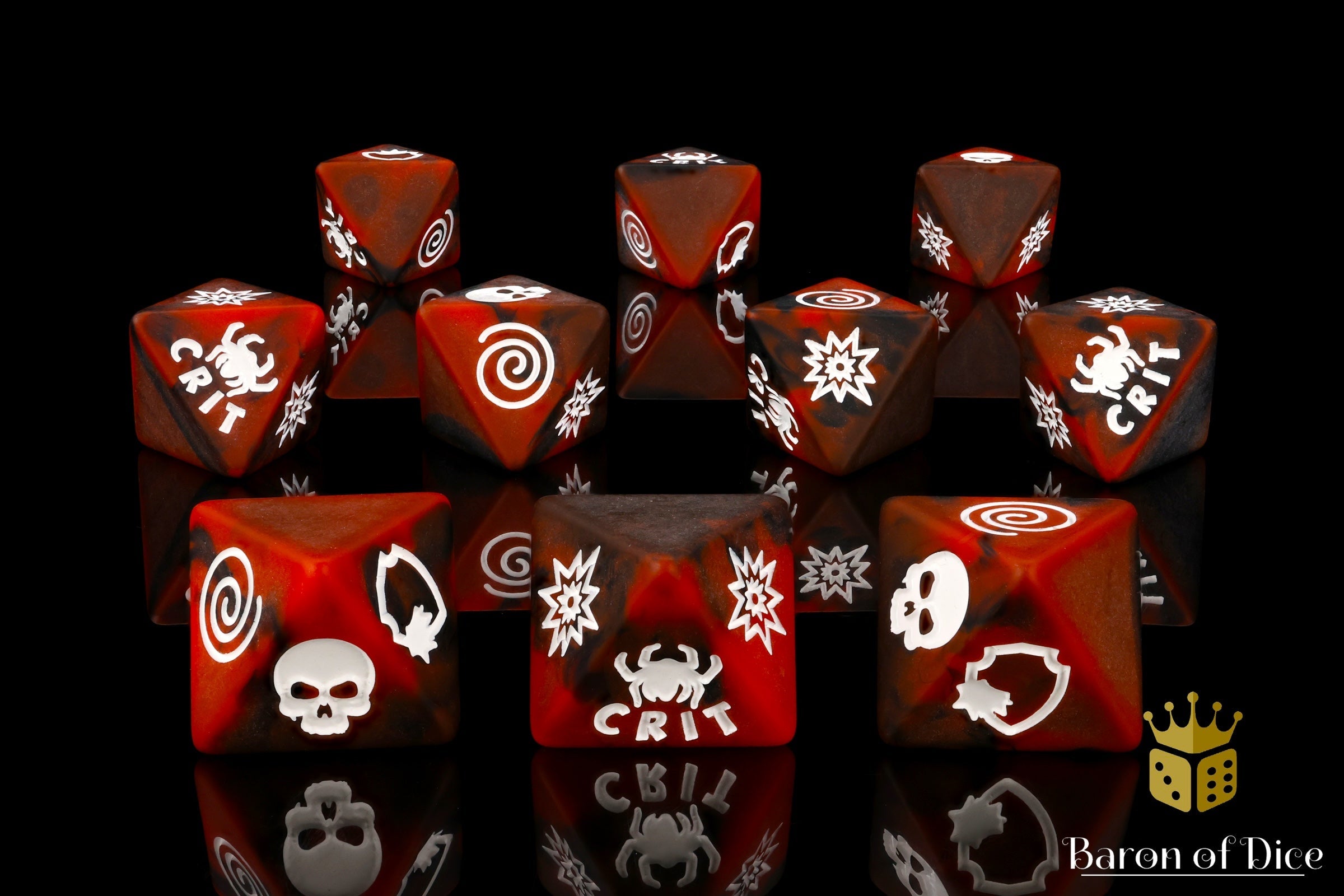 Electric Spider D8 Dice Set