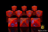 Menacing Mutants - Red Matte D8 Dice Set