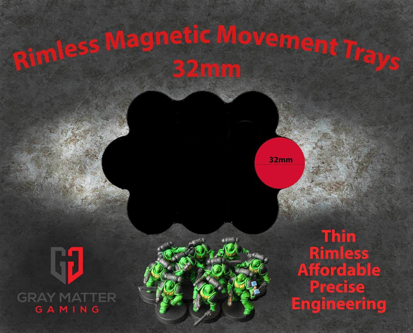 Horde Collection (Set of 5) 10-Man 32mm Cloud Magnetic Movement Tray