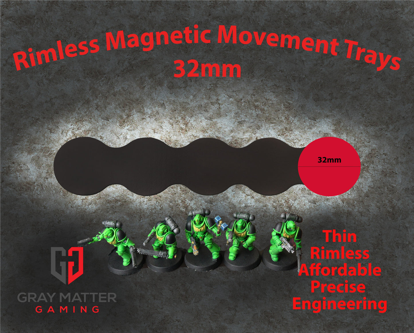 Horde Collection (Set of 5) 32mm Line Magnetic Movement Tray