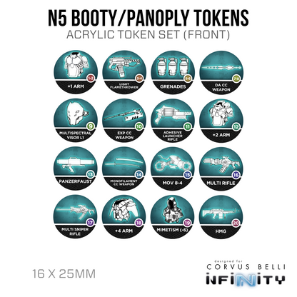 Infinity N5 Acrylic Booty / Panoply Token Set